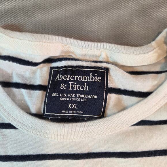 Abercrombie & Fitch Women’s XXL Striped Cotton Crewneck Long Sleeve Sweater - Picture 3 of 12